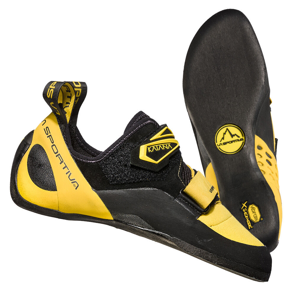 Vibram Sole La Sportiva Katana Mens Running Shoes Black/Yellow Australia (ZHB680592)